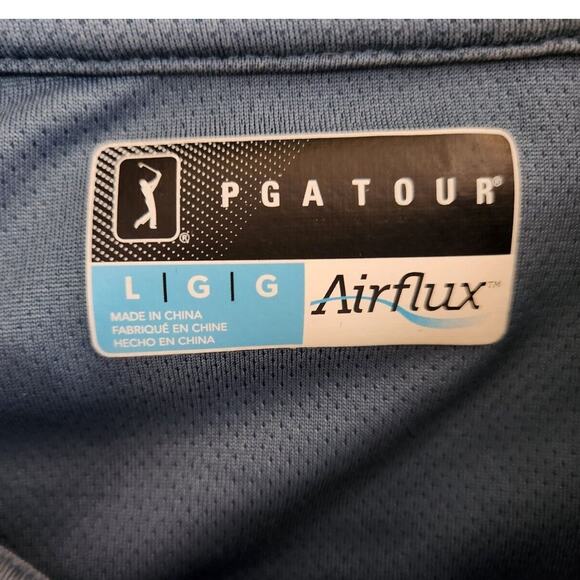 PGA Tour Mens Airflux Performance Shortsleeve Polo Size L - Picture 2 of 5